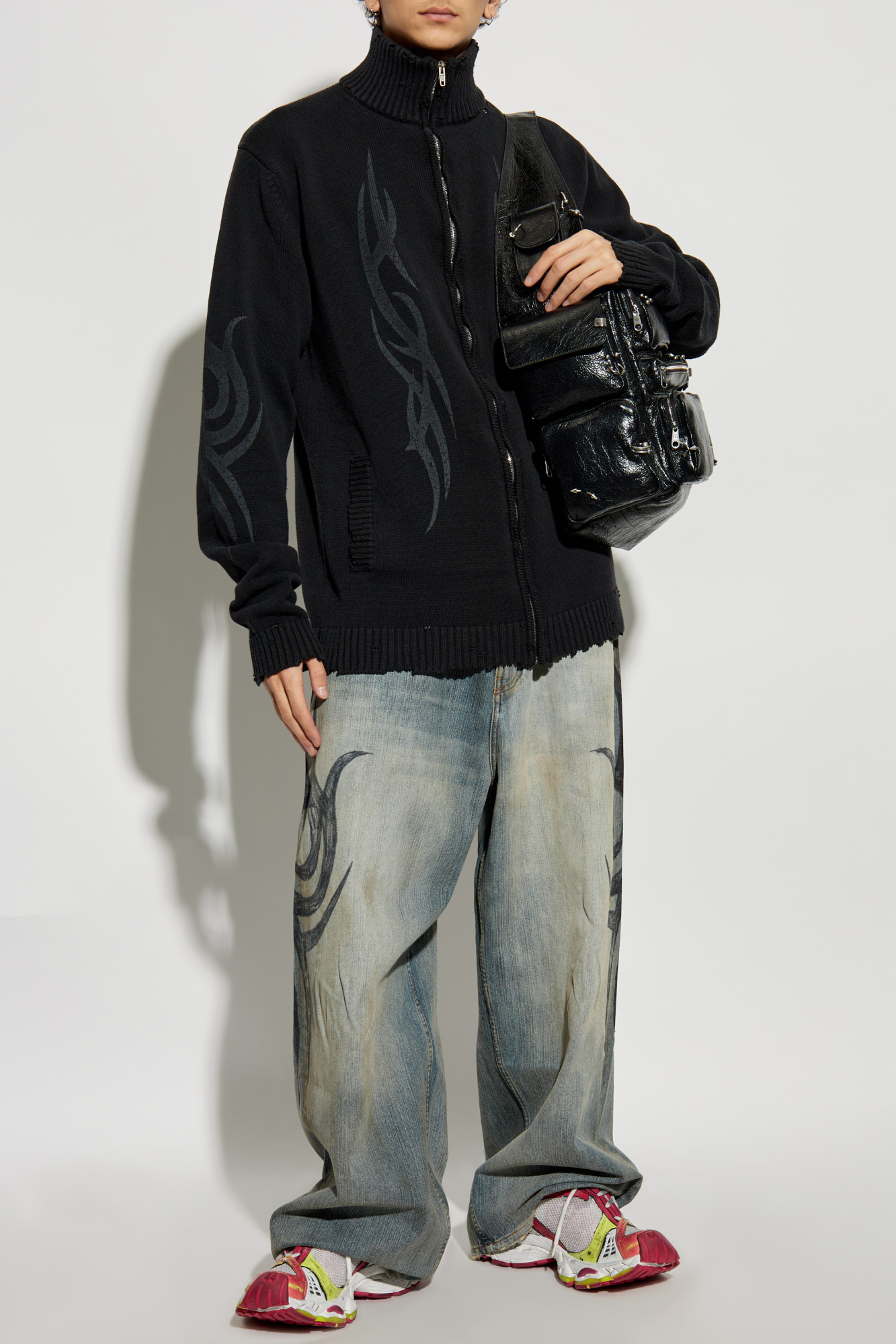 Black Cardigan with vintage effect Balenciaga